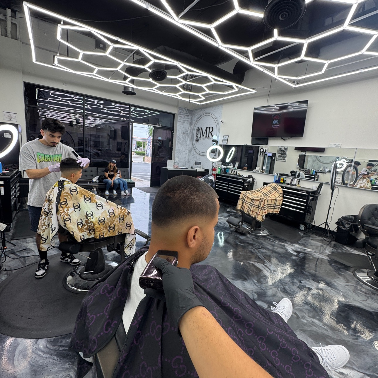 Example photo of a clean, well-lit barbershop interior